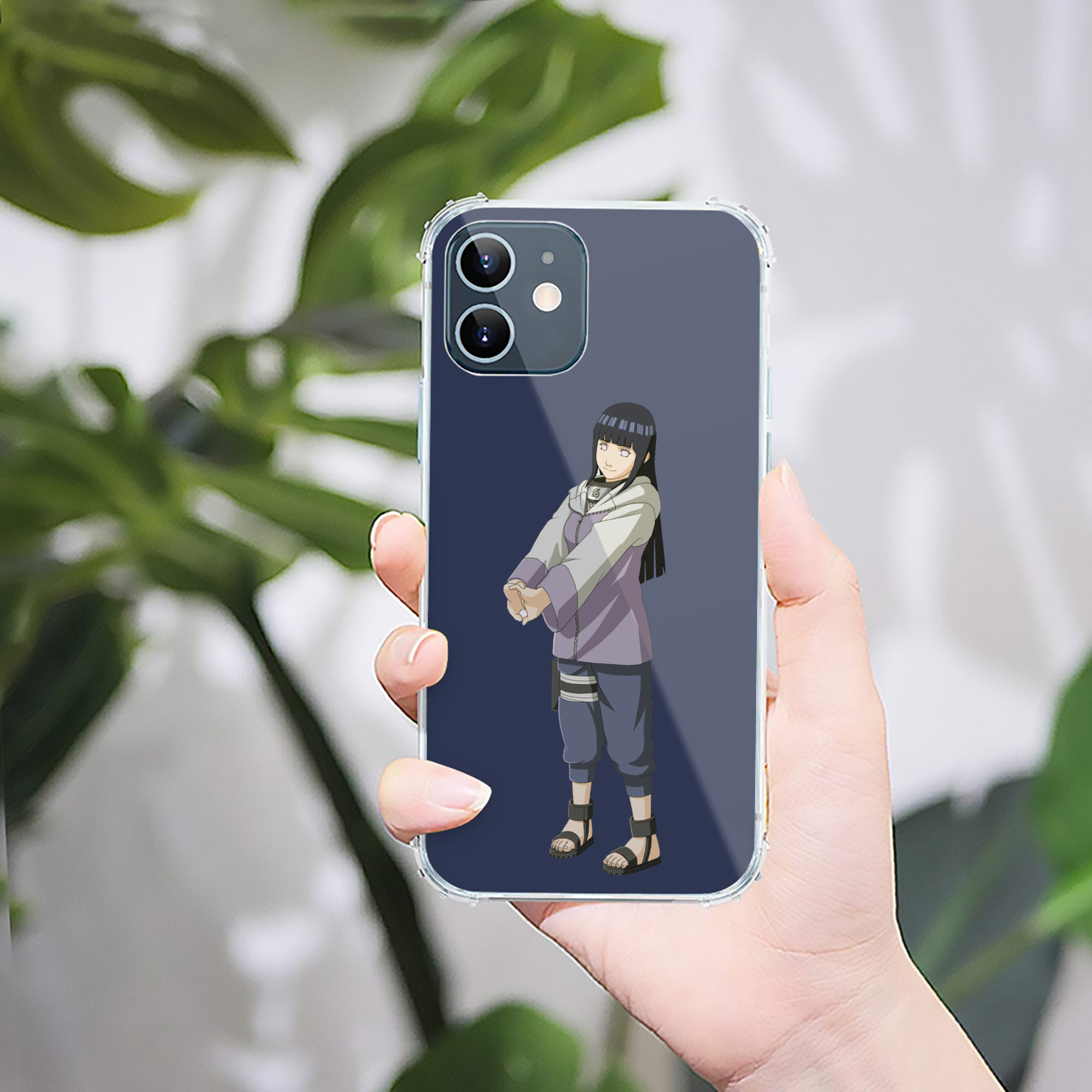 （画像用） NARUTO -ナルト- 日向ヒナタ Hyūga Hinata 【iPhone 12シリーズ対応】透明スマホケース（クリアソフトケース）